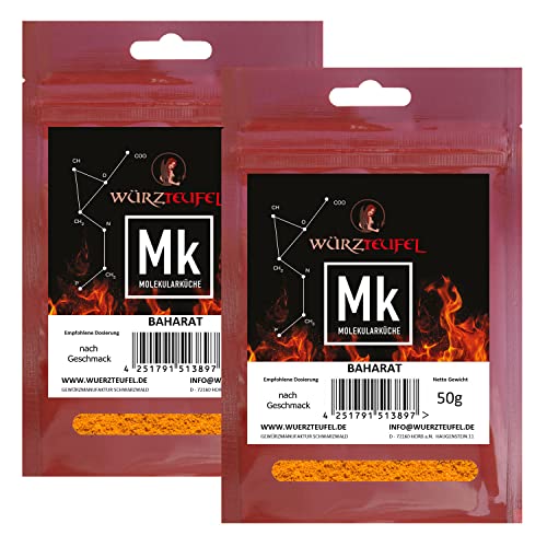 Baharat Gewürzmischung. Baharat - Gewürz nach persischem Originalrezept aus hochwertigen Naturgewürzen. 2 Beutel je 50g. (100g.) von Würzteufel