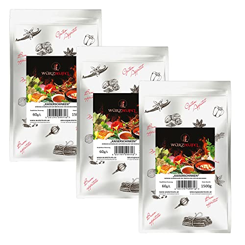 Kaiser - Kochschinken Schinkenspritzmittel, Schinkenlake für zarte & saftige Kochschinken. 3 XL - Beutel je 1500g (4,5KG) von Würzteufel