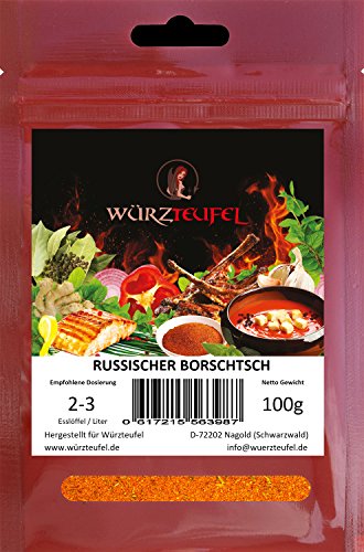 Borschtsch, Borsch - Instantsuppe. Vegan, Ohne Geschmacksverstärker. Beutel 100 Gramm. von Würzteufel