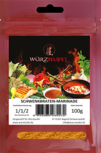 Schwenkbraten – Marinade mit Kräutern nach saarländischer Art. Traditionelle Grillgewürz - Marinade. Beutel 100g. von Würzteufel