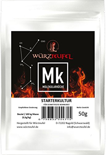 Starterkulturen für schnittfeste Rohwurst. Mehrstammkulturen, gefriergetrocknet, Spitzenqualität. 5 Beutel je 50g. von Würzteufel