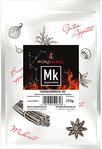 Tarakernmehl, Tara Gum E 417, Tara Kernmehl niederviskos, Peruanisches Johannisbrotkernmehl, pflanzliches Verdickungsmittel. Beutel 250g. von Würzteufel