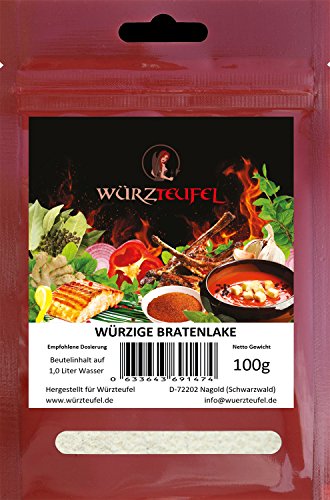 Würzige Bratenlake, Fleisch - Marinade. Spritzmittel. Fleisch - Zartmacher. Beutel 100g. von Würzteufel