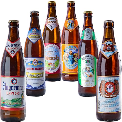 Premium Bayerische Biere Set - 6er oder 12er Pack 0,5L | Traditionelle Geschmacksreise | Ideal für Genießer & Geschenk (6) von Wurstbaron