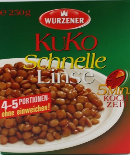 Kuko Schnelle Linse - 5 Minuten fertig -250g Linsen - Wurzener Nahrungsmittel GmbH von Wurzener Nahrungsmittel GmbH