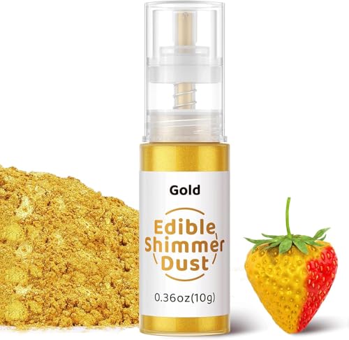 Essbarer Glitzer Gold 10g, Wwtop Glitzer für Getränke von Wwtop