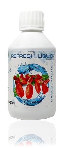 XAXX HC Refresh Liquid ERDBEER RHABARBER Konzentrat 1:150, 250 ml, zuckerfreier Sirup von XAXX