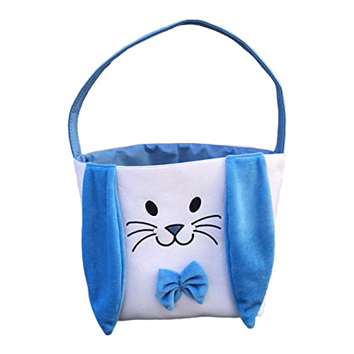 Osterkorb-Tasche für Kinder, Jungen, Mädchen, personalisierte Süßigkeitenkörbe mit langen Ohren, Geschenkaufbewahrung von XIAHIOPT