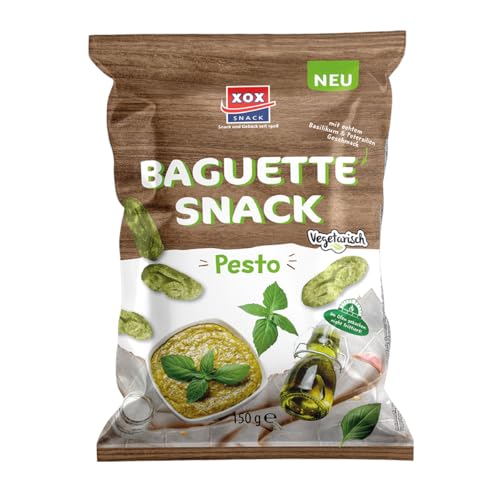 XOX Baguette knusprig mediterraner Brotsnack mit Pesto Geschmack 150g von XOX