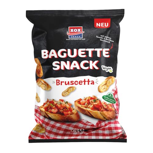 XOX Baguette köstlicher und knuspriger Brotsnack Bruscetta 150g von XOX