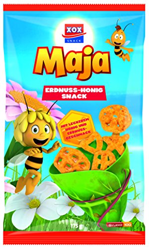 XOX Biene Maja Erdnuss-Honig-Snack , 10er Pack (10 x 175 g) von XOX