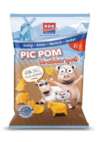 XOX Pic Pom Knabberspaß, 10er Pack (10 x 125 g) von XOX