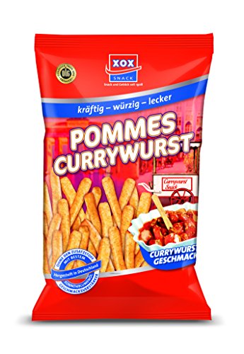 XOX Pommes Snack Currywurst, 10er Pack (10 x 125 g) von XOX