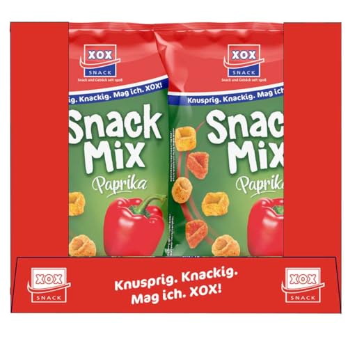 XOX Snack Mix Paprika Kartoffelsnack, 10er Pack (10 x 100g) von XOX