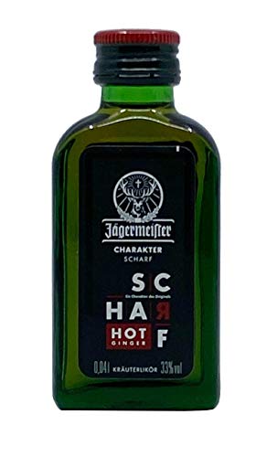 Jägermeister Scharf Miniatur Kräuterlikör Ingwerlikör Hot Ginger 40ml 33% vol. von XXL-Drinks