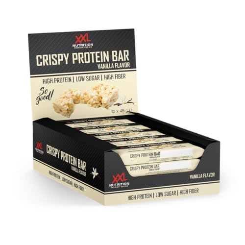 XXL Nutrition - Crispy Protein Bar - Proteinriegel, Eiweißriegel, Protein Riegel, Vegan Freundlich - Vanilla - 12 pack von XXL Nutrition