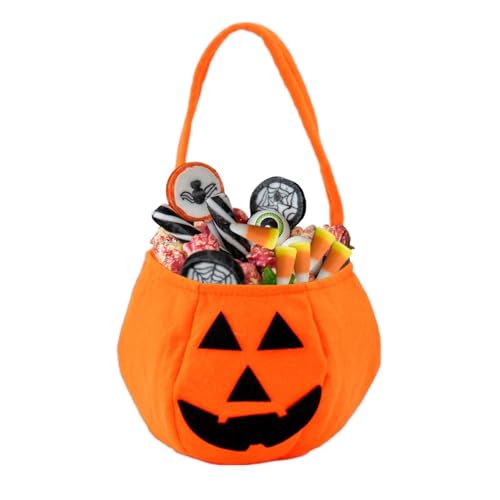 Behandelte Halloween-Süßigkeitstüten | Halloween-Tragetaschen für Kinder | Gruseliger Kekskorb mit Griff, Partyzubehör für Halloween-Themenpartys und Spiele von Xasbseulk