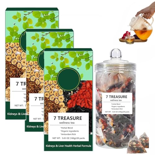 7 Treasure Wellness Tea,Ginseng 7 Treasure Tea for Women Men Nourishing Liver (3 Box) von XiChiu