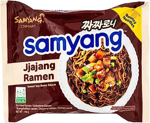 Samyang Instant Noodles Sweet Sojabohnensauce Stir Dry Jjajang Ramen (Chacharoni) (5 Stück) von Xihaha