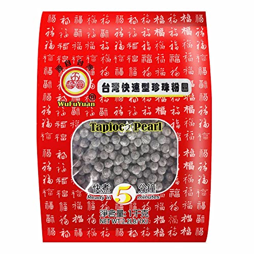 Schwarze Tapioka-Perle für Bubble Tea, 1 kg (Großpackung) von Xihaha