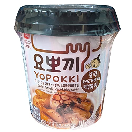 Yopokki Instant Reiskuchenbecher (Knoblauch Teriyaki) 1 Tasse von Xihaha