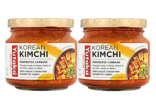 Yutaka Koreanischer Kimchi Fermentierter Kohl, vegan, glutenfrei, 200 g (2 Stück) von Xihaha