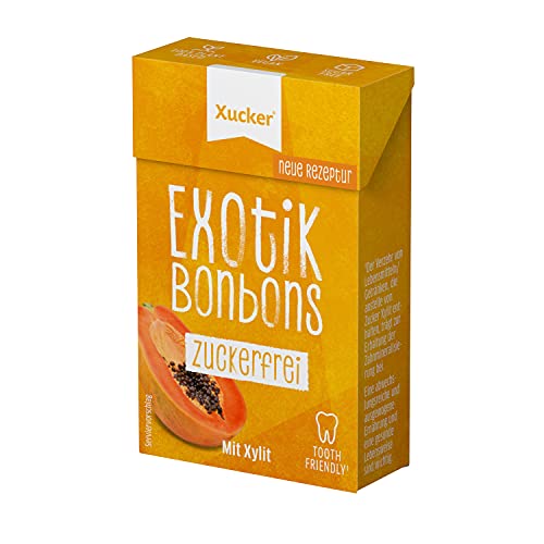 50 g Xucker Xylit-Bonbons "Exotik" ohne Talkum | Zuckerfrei Naschen mit Xucker | Ohne Gentechnik | Vegan | mit natürlichem Aroma | zahnfreundlich von Xucker