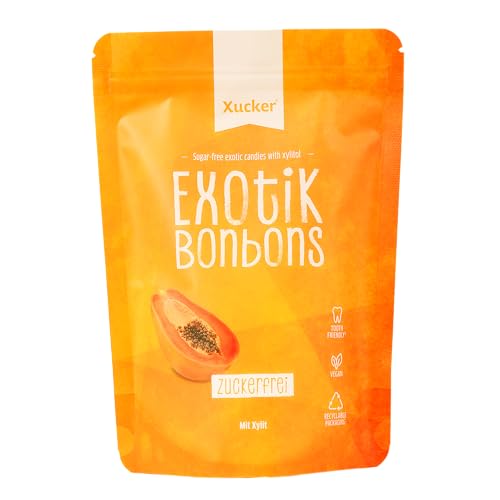 600 g Xucker Xylit-Bonbons "Exotik" ohne Talkum | Zuckerfrei Naschen | Ohne Gentechnik | Vegan | mit natürlichem Aroma | zahnfreundlich von Xucker