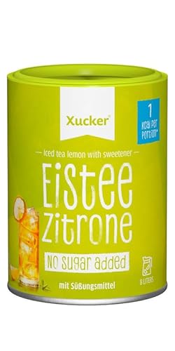 Xucker Eistee Zitrone mit Süßungsmittel - Iced tea with sweetener I Lemon Flavour I Für Diabetiker geeignet & Blutzuckerfreundlich I Zucker & Kalorienarm I Vegan I 8 Liter von Xucker