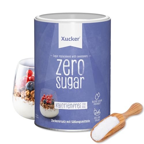 Xucker Zero Sugar Erythrit Zuckerersatz - ohne Kalorien 1:1 wie Zucker I Perfekt zum Backen & Süßen I Ideal für Diabetiker I Zahnschonend & Vegan I 700g von Xucker