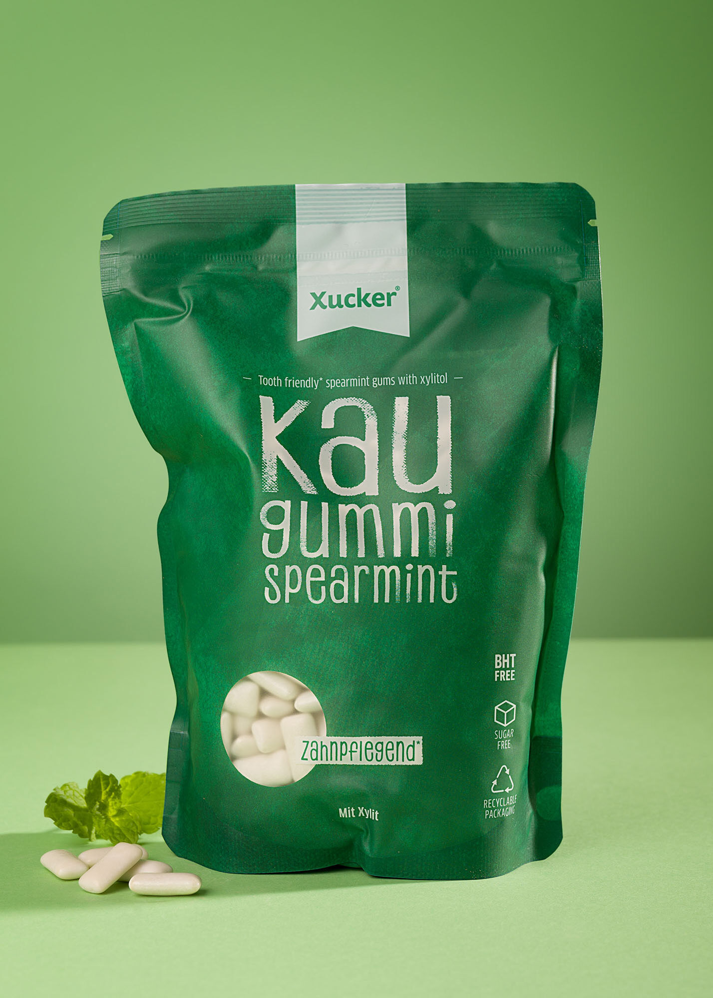 Xylit-Kaugummis Spearmint Nachfüllpack von Xucker