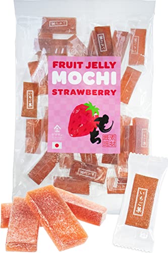 Japanische Süssigkeiten mochi snacks candy süßigkeiten Obst jelly 300G【YAMASAN】 (Erdbeeren) von YAMASAN KYOTO UJI