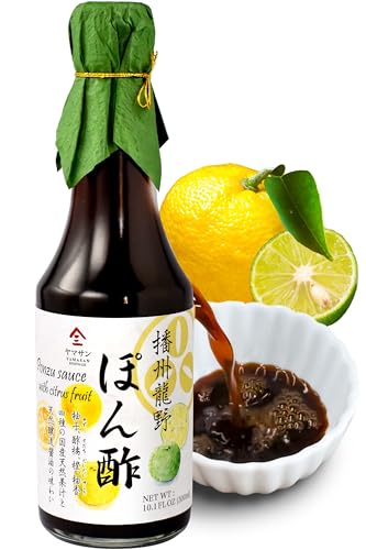 Sojasoße - Sojasauce mit Zitrus - Japanische Premium Handarbeit Yuzu Ponzu Citrus Sauce, Natürlich Fermentierte, Ohne Konservierungsstoffe (300ml)【YAMASAN】 von YAMASAN KYOTO UJI