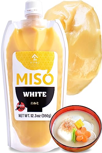 YAMASAN KYOTO UJI Weiße Miso-Paste mit gemälztem Reis, süßem Reis-Miso, traditionell japanisches fermentiertes Lebensmittel, leicht zusammendrückbare Tube (350 g) von YAMASAN KYOTO UJI