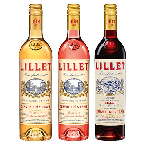 Lillet Mischset Blanc, Rose, Rouge Weinaperitif Frankreich 3 x 0,75 Liter von UINCLU