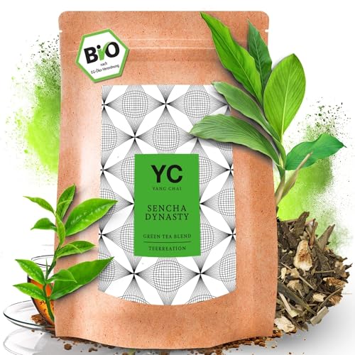 YC Yang Chai Sencha Grüner Tee BIO Lose 500g - Japanischer Grüner Tee - Japan Sencha Grüntee mit Bergamotte Geschmack - Gruener Tee "Sencha Dynasty" aus kontrolliert biologischem Anbau von YC YANG CHAI