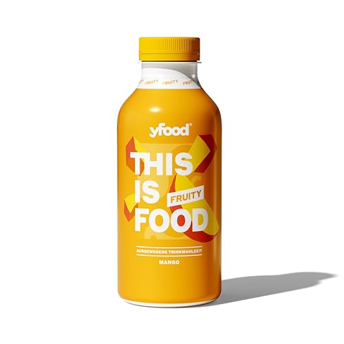 yfood Drink Fruity Mango, Leckere Trinkmahlzeit für unterwegs, THIS IS FOOD Drink, 27g Protein, 26 Vitamine und Mineralstoffe, 6 x 500ml, Geschmack Mango, inkl. 1,50 € Pfand von YFood