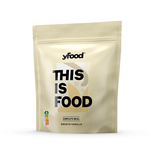 yfood Pulver Smooth Vanilla, Leckere Trinkmahlzeit für unterwegs, THIS IS FOOD Pulver, 25g Protein, 17 Mahlzeiten, 26 Vitamine und Mineralstoffe, 1,5kg Beutel, Geschmack Vanille von YFood