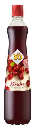 YO Sirup Kirsche (1 x 700 ml) – 1x Flasche ergibt bis zu 6 Liter Fertiggetränk – ohne Süßungsmittel, Farb- & Konservierungsstoffe, vegan von YO