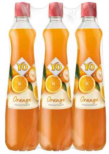 YO Sirup Orange (6 x 700 ml) – 1x Flasche ergibt bis zu 6 Liter Fertiggetränk – ohne Süßungsmittel, Farb- & Konservierungsstoffe, vegan von YO