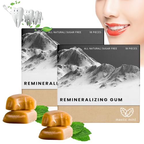 Larineco Remineralizing Gum, Larineco Remineralizing Gum Chewing Gum, Under Brush Chewing Gum, Organic Mastic Mint Miracle Remineralizing Chewing Gum, Underbrush Gum (36Pieces) von YRGND