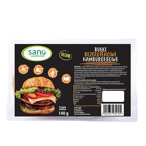 Glutenfreie Hamburgerbrötchen (2 x70g) frei von Mais, Sojafrei und Weizenfrei, Laktosefrei, ohen Ei, Vegan von YULKA