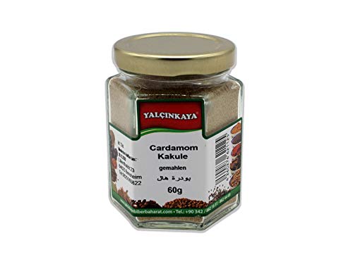 Yalçinkaya - Kardamom Cardamom - 60g - Gewürz im Glas - Fein gemahlen - Glas Wiederverwendbar von Yalçinkaya