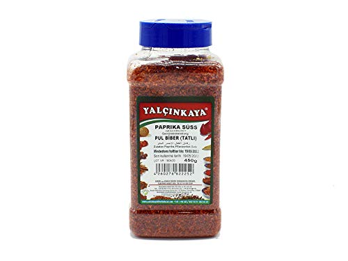 Yalçinkaya - Paprika Süß - 450g - PET Box Gewürze - Ideal für Ihren Premium Gewürzvorrat von Yalçinkaya