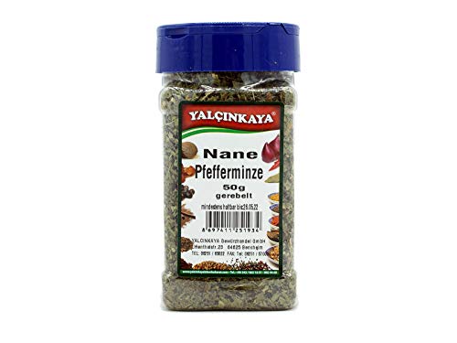 Yalçinkaya - Pfefferminze - 50g - PET Box Gewürze - gerebelt und getrocknet - Premium Qualität von Yalçinkaya