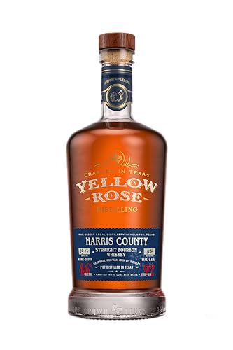 Yellow Rose Harris County 46% vol., Premium American Whiskey, 30 Monate gereift, Gleichgewicht zwischen süß und würzig, Noten von Gewürzen, Karamellapfel und Johannisbeeren von Yellow Rose