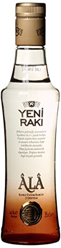 YENI RAKI ALA – ROSINEN-RAKI, DREIFACH DESTILLIERT UND IN EICHENFÄSSERN GEREIFT – 1 x 0,35l Rakı mit 47% Vol. - Hergestellt in der Türkei von Yeni Raki