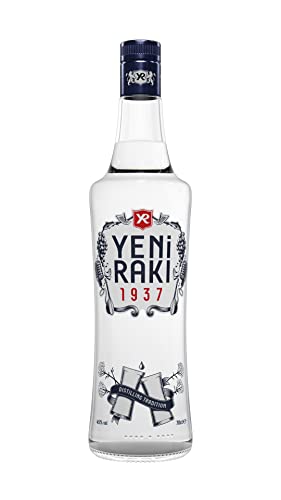 YENI RAKI – AUSGEWOGENE HARMONIE VON TRAUBEN UND ROSINEN – 1x0,7l Rakı mit 45% vol. - Hergestellt in der Türkei (Packung mit 6) von Yeni Raki