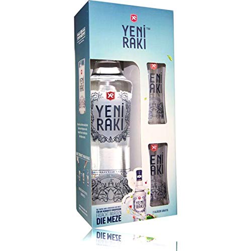 Yeni Raki 45% Vol. 0,7 l in Geschenkbox mit 2 Gläsern von Yeni