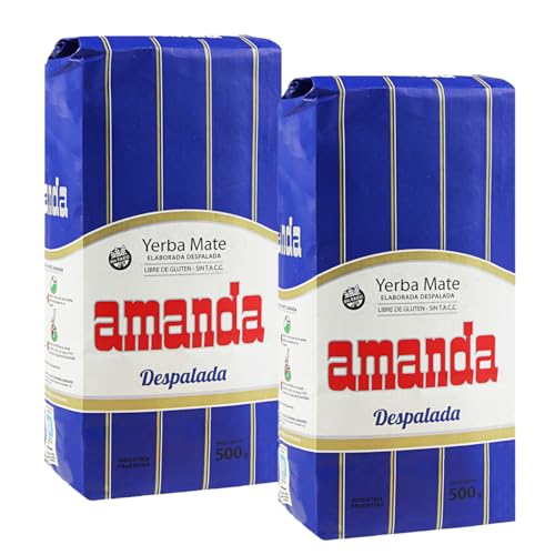 Amanda Yerba Mate Tee Despelada 1kg (2 x 500g) | Mate Tee aus Argentinien | Detox und Energie Getränk von Yerbee